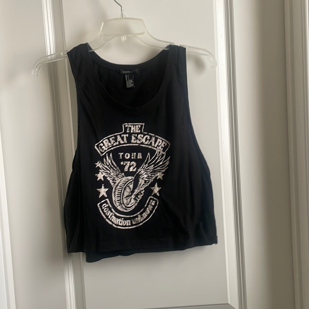 Forever 21 graphic cropped tank